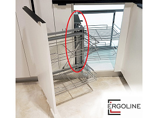 Рама для выкатного механизма "Волшебный уголок" KRM04 и KRM05, KRK03/900-1000, хром, Boyard