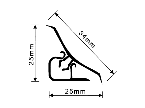 Плинтус AP120 Оникс бежевый 1225 / Thermoplast