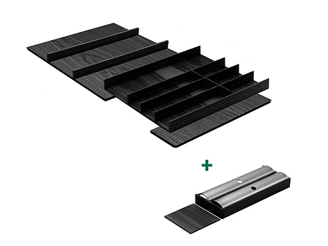 Лоток для ящика ФайнЛайн, 800 - 900 мм/500 мм + держатель для фольги, ясень черный, ROCKENHAUSEN, Art. 2373810368, Kessebohmer