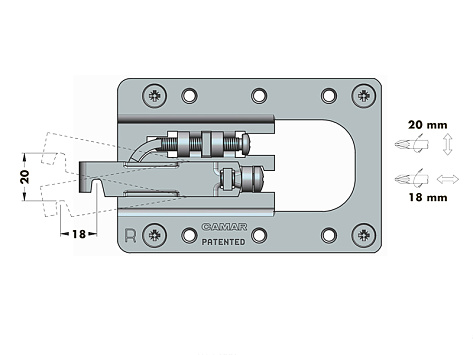 Навес 807 XL RV для каркаса со встр. ящиком, усиленный, левый, 807.XL.Z1.RV.SX CAMAR