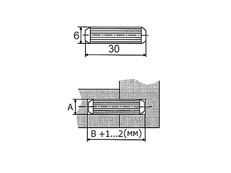 Шкант деревянный 6х30мм