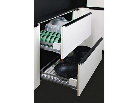 Сушилка выкатная Ф445, Дайнинг Агент 800 мм (модули: 2 с реш Б, с реш М), антрацит, дно антрацит, Art. 2395319846, Kessebohmer