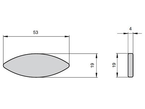 Шкант плоский EL10, 53x19 мм, пакет 100 шт.