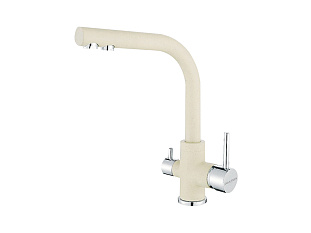 Смеситель высокий Paulmark Es213011, с питьевой водой, хром/шампань 428, искусственный камень