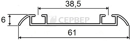 Направляющая нижняя белый глянец 2950 мм