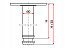 Ножка мебельная, 710-730х60мм, черный, с крепежом