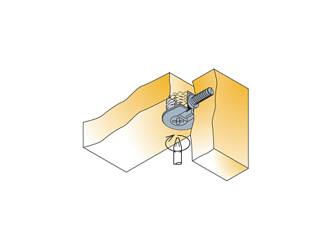 Стяжка-полкодержатель SYSTEM 6 DROP ON, светло-коричневый, Art. 006383-868-001, Titus