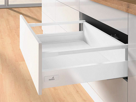 Комплект ящика InnoTech Atira 144х300 белый ,с релингом, полн. выдв., Silent System, Art. 9230051, Hettich