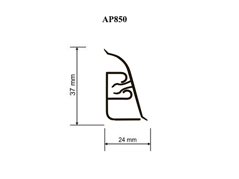 Плинтус AP740/AP850 Лунный металл 1224 / Thermoplast