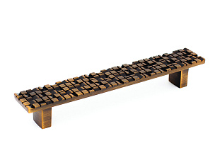 Ручка мебельная, скоба F713, 128 мм, Китай, античное золото