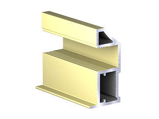 GDS40R Ручка-профиль асимметричная SLIM полутрапеция, золото 5400, Dorwell
