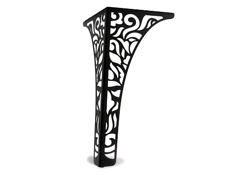 Опора Мотив, регулируемая, 450мм, стальная, черный матовый