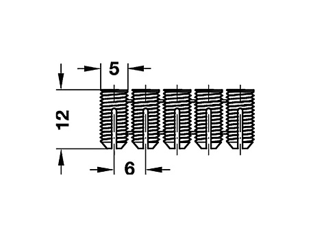 Футорка пластиковая М4, 5х12 мм, распорная, Art. 042.98.051, HAFELE