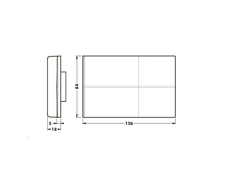 Накладка для навеса 807 XL RV, серая (пласт), 807.XL.60.RV.00, CAMAR