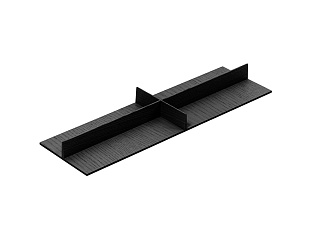 Делитель для приборов ФайнЛайн Линик, 137x472x37,5 мм, 1 шт, цвет ясень черный, ROCKENHAUSEN, Art. 92050368, Kessebohmer