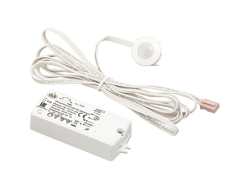 Датчик движения до 2м, 220V/80-250W шнур 2м. белый