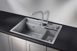 Мойка кухонная Granula KS-7302, 730х510х245мм, алюминиум , искусственный камень