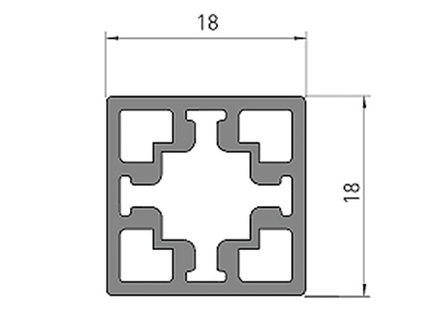 CADRO каркасная система, Профиль базовый 18*18мм, 3м, черный