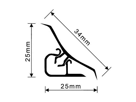 Плинтус AP120 Риголетто светлый 1281 / Thermoplast
