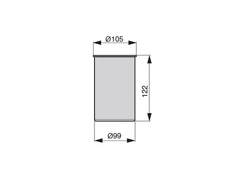 Стакан для столовых приборов, d.99.5,  h.122, отделка сталь нержавеющая