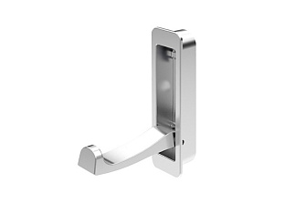 Крючок мебельный FANTOM K100CP.12, однорожковый, хром полированный, Boyard