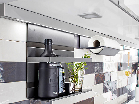 Рейлинг + аксессуары Линеро Мозаик, Комплект №3, антрацит, 900 мм, Art. 2722039846, Kessebohmer