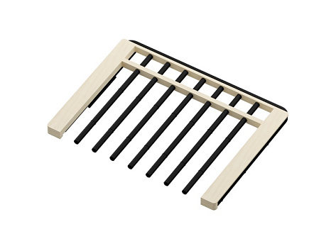 ARISTO Вешалка для брюк с доводчиком, серия 460, L=607, Дерево светлое, чёрный Art. WD0363.VP060.BK0PC.RU