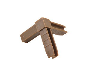 Уголок сборочный 3d, шампань, Алюмформ