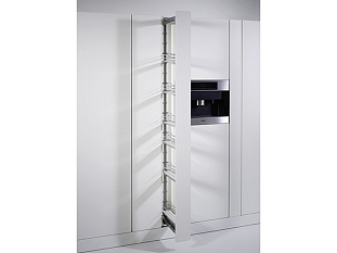 Диспенса 90° ЧВ 150 мм, высота 1600-2000 мм, Арена КЛАССИК, 5 полок, титан, цвет дна серый, Art. 2600920102, Kessebohmer