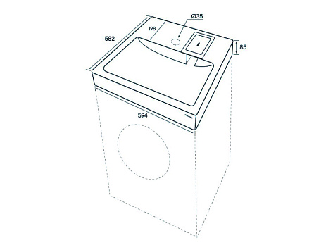Раковина над стиральной машиной WELT 730431, белая, 60х60, с комплектом, Paulmark