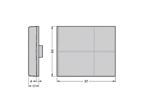 Накладка для навеса 807 RV, серая (пласт), 807.00.60.RV.00, CAMAR