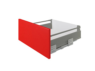 Ящик полного выдвижения СТАРТ 300 мм push to open, серый, с рейлингом, Boyard