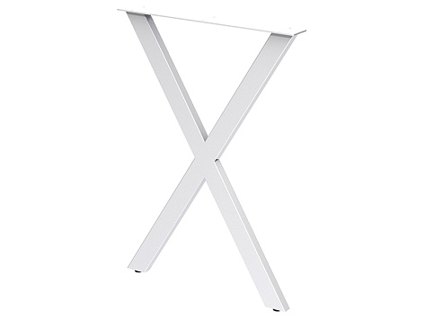 Опора барная X-образная, 30х60, 870x595+5мм, усиленная, белый глянцевый (RAL 9016)
