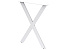 Опора барная X-образная, 30х60, 870x595+5мм, усиленная, белый глянцевый (RAL 9016)