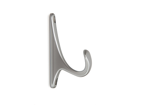 Крючок мебельный ЛУИС K102SC.2, однорожковый, сатиновый хром, Boyard