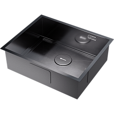 Мойка Omoikiri Kasen 54-16-INT-GM 440х540х200мм, выпуск 3 1/2, нержавеющая сталь/вороненая сталь, в комплекте