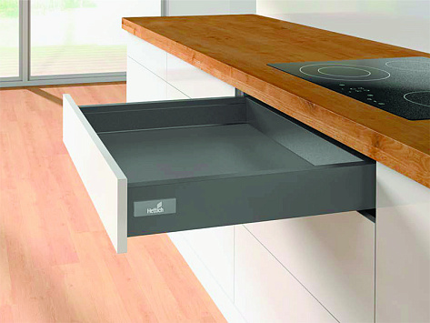 Комплект ящика InnoTech Atira 70х420 антрацит, полн. выдв., Silent System, Art. 9234544, Hettich