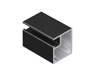 Профиль для фасадов узкий 831 20,5х19х5400 черный крац. DE0831.VP540.BKBAN.CJ