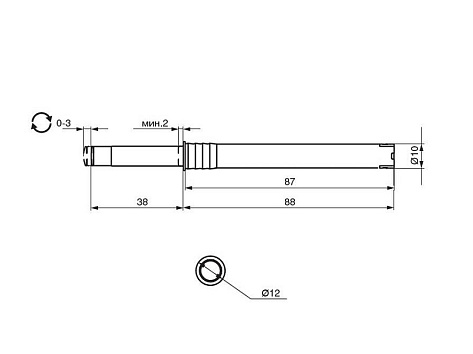 Толкатель Push to Open врезной для ФриФлап Typ III (C) 26-48N, серый Art. 2720747035, Kessebohmer