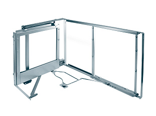 Рама + амортизатор, Волшебный уголок 450-600 мм, Комплект установочный, левый, титан, Art. 2604020102, Kessebohmer