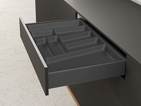 Лоток для столовых приборов OrgaTray 740 для AvanTech YOU, NL500, B300, антрацит, Art.9302769, Hettich