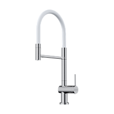 Смеситель Omoikiri Kanto-2 Plus-SB-BN-WH латунь/нержавеющая сталь/белый