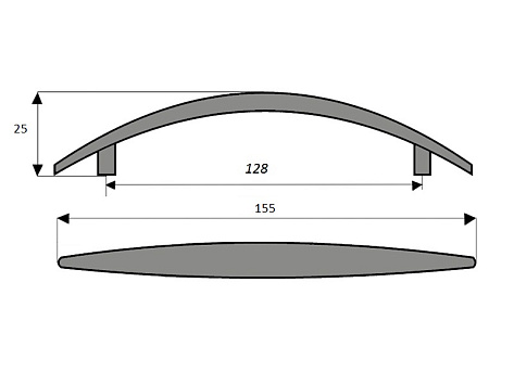 Ручка мебельная, дуга 5024-06, Китай, металл, 128 мм, хром