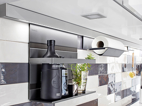 Профиль 1800 мм Линеро Мозаик, алюминий, цвет сталь, Art. 2349519845, Kessebohmer