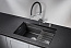 Мойка кухонная Granula KS-7304U, 730х450х195мм,Черный, искусственный камень, в комплекте