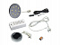 Комплект из 1-го LED светильника Fraxis-19 кругл. серебро/тепл.свет/блок/выкл/сет.шнур