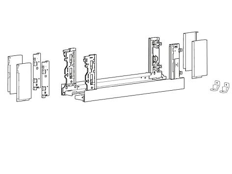 Комплект ящика AvanTech YOU INLAY, H187, NL500, белый, Art. 9257183, Hettich