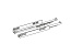 Скрытая направляющая Quadro V6 You 30/450, Push to open, для AvanTech YOU и дерев. ящ., 30 кг, EB21, полн. выдв., левая, Art. 9256913, Hettich