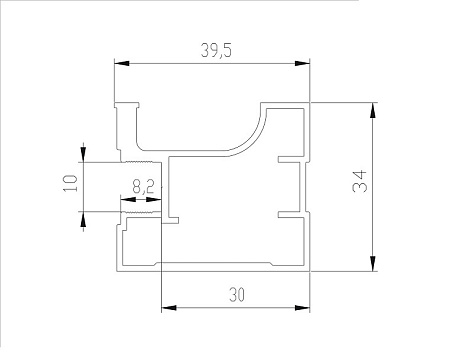 ARISTO Вертикальный профиль Fusion 4 в 1, золото крацованное 2,7 FA0413.VP540.GLBAN.CJ/2