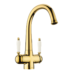 Смеситель Omoikiri Okinawa-2-G, с питьевой водой, золото